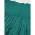 thumbnail image 5 of DressBerry Women’s Solid Viscose Rayon Square Neck Smocked Bust Flared Hem Adjustable Strapped Shoulders Light Weighted Casual&nbsp;Summerwear Beachwear Partywear All Purpose One Piece Dress, 5 of 7
