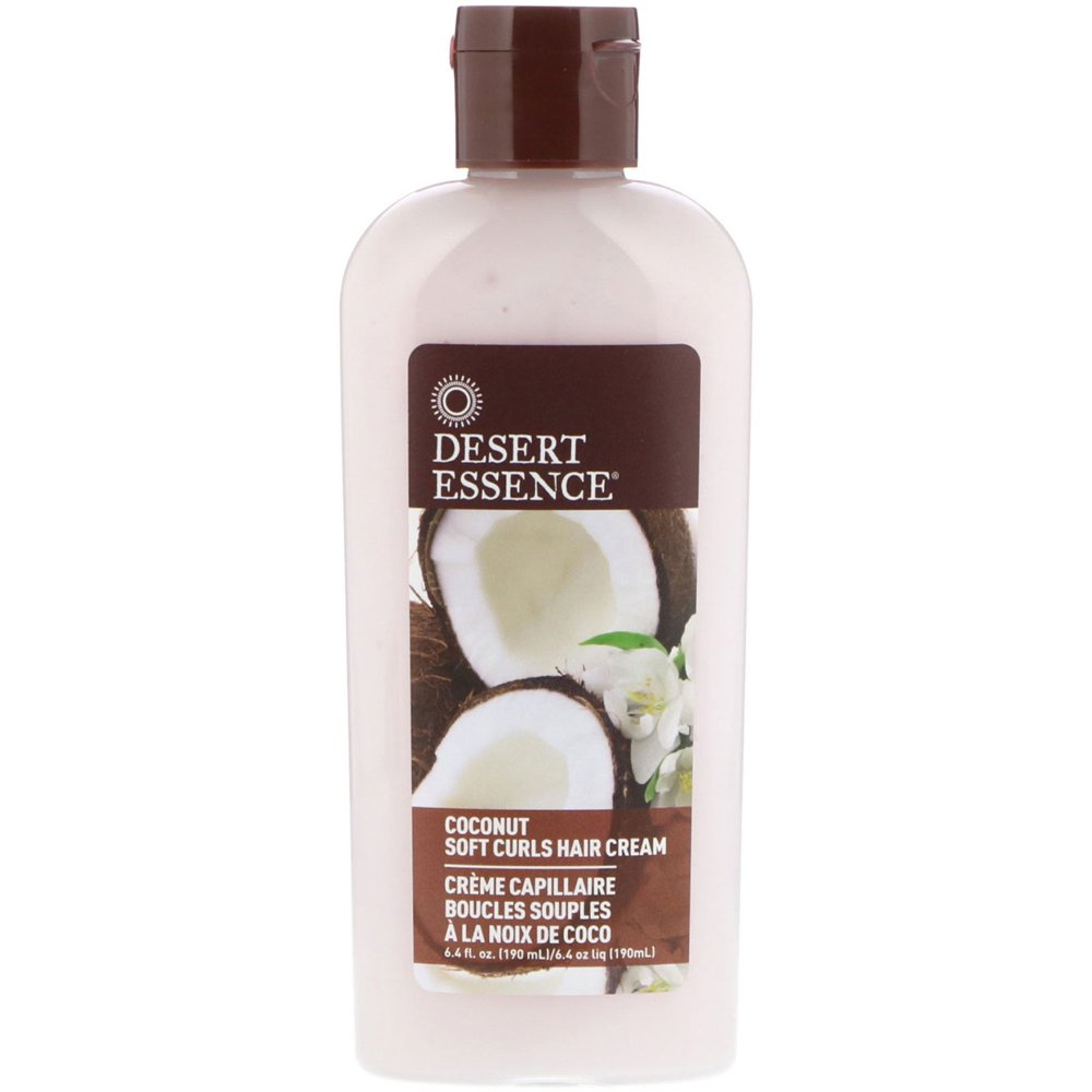 Desert Essence Soft Curls Hair Cream, Coconut, 6.4 fl oz (190 ml