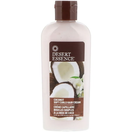 Desert Essence Coconut Soft Curls Hair Cream, 6.4 fl oz (190 ml)