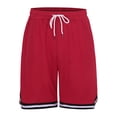 thumbnail image 2 of Men's Casual Shorts Short Athletic Shorts Men Running Mens Size 33 8 Mens Big And Tall Athletic Mesh Comfy Clothes Lounging Wear for Workout Red L, 2 of 8