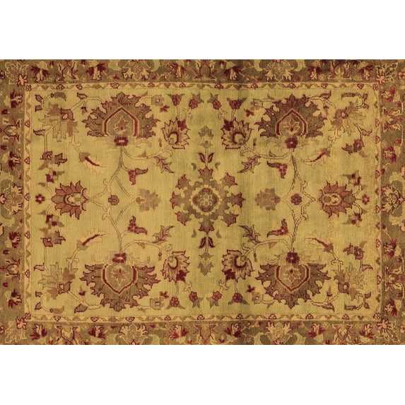 Ahgly Company Indoor Rectangle Abstract Brown Modern Area Rugs, 4' x 6'