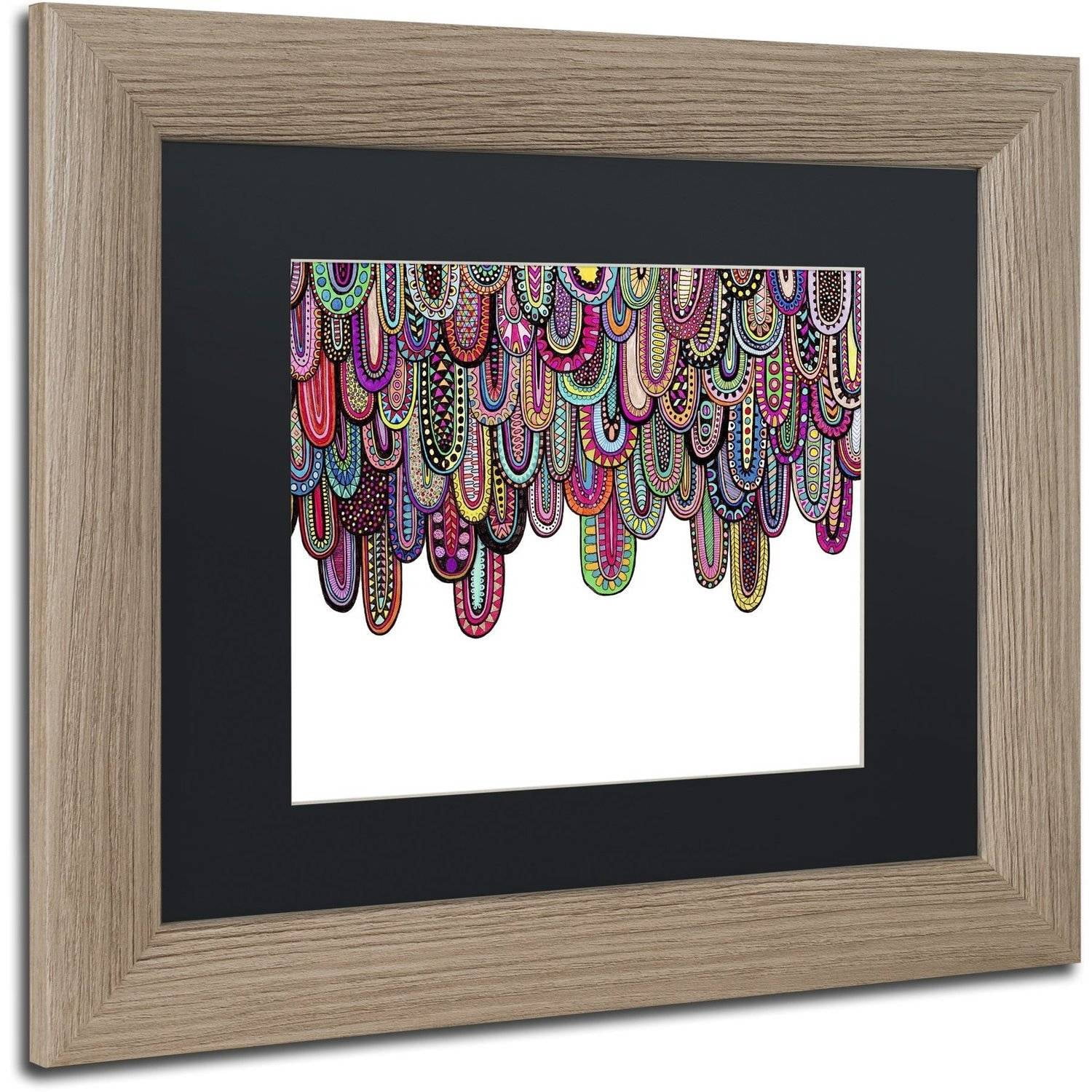Trademark Fine Art "Drips" Canvas Art by Hello Angel, Black Matte, Birch Frame
