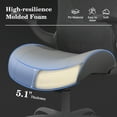 thumbnail image 7 of Ninecer Mesh Office Chair, PU Leather Cushion with Lumbar Support & 3D Armrests, Ergonomic Computer Desk Chair for Home Office, Adjustable Height Swivel Task Chair, 350lbs, Grey, 7 of 7
