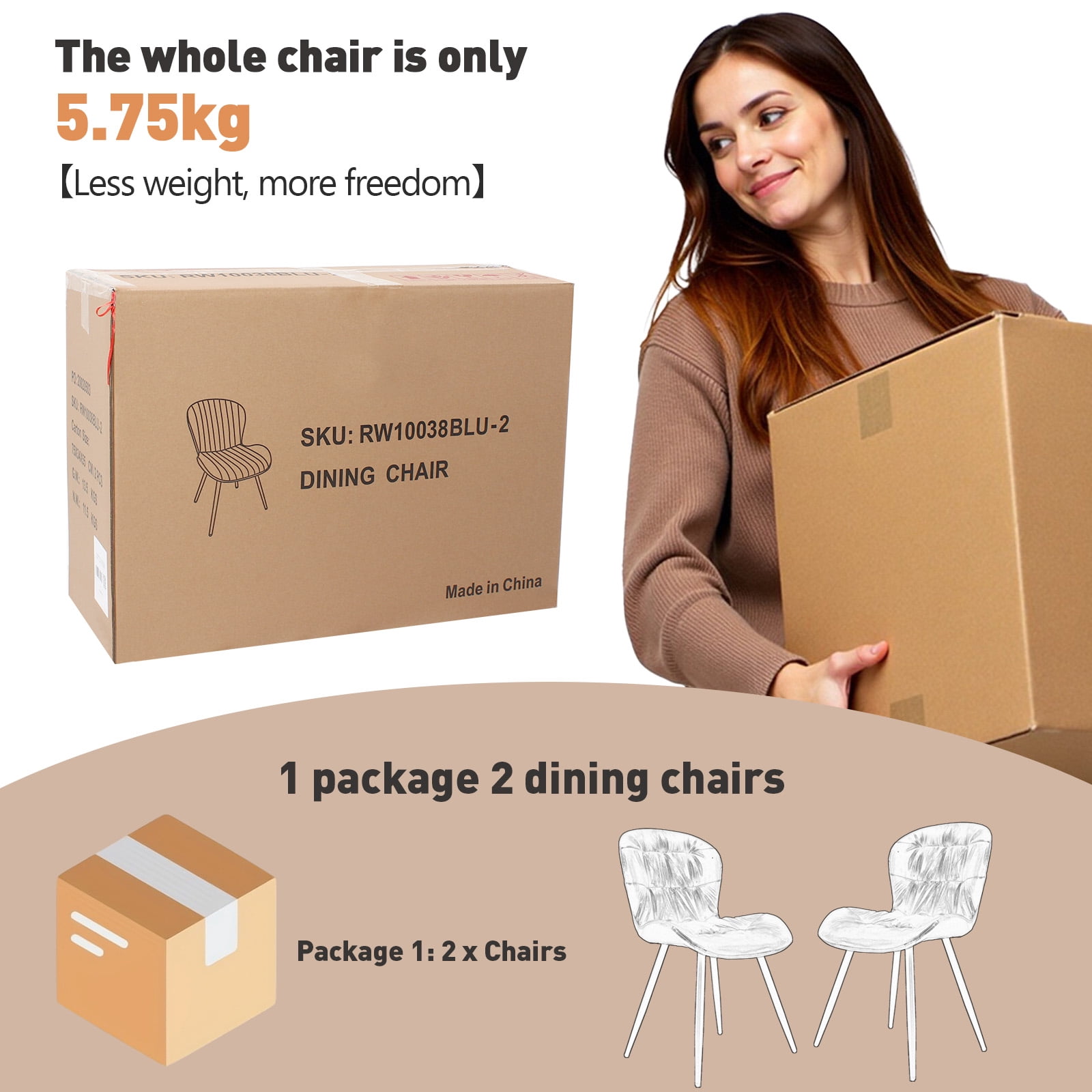 Set of 2 Black Ergonomic Chairs, Polyurethane Faux Leather with Rubberwood Frame, Thick Foam Cushion, Metal Legs, Scratch & Stain Resistant, 300 lbs Capacity