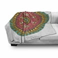 thumbnail image 3 of Arrow Soft Flannel Fleece Throw Blanket, Traditional Ornate Arrow Bull Skull and Feather Pattern Round, Cozy Plush for Indoor and Outdoor Use, 50" x 60", Multicolor, by Ambesonne, 3 of 6