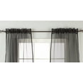 thumbnail image 2 of Lined-Black - Rod Pocket Sheer Tissue Curtain Panel Drape  - 43W x 120L - Piece, 2 of 2
