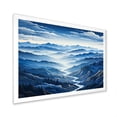 thumbnail image 2 of Designart "Whispers of Winter Blue and White Majesty III" Landscapes Framed Wall Art Decor - Country Blue Mountains Bedroom Framed Canvas Wall Art, 2 of 6