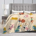 thumbnail image 4 of DouZhe Ultra-Soft Micro Fleece Lightweight Flannel Bed Blanket, Cute Dogs Funny Puppy Print Cozy Warm Throw Blankets, 50"x40", 4 of 7