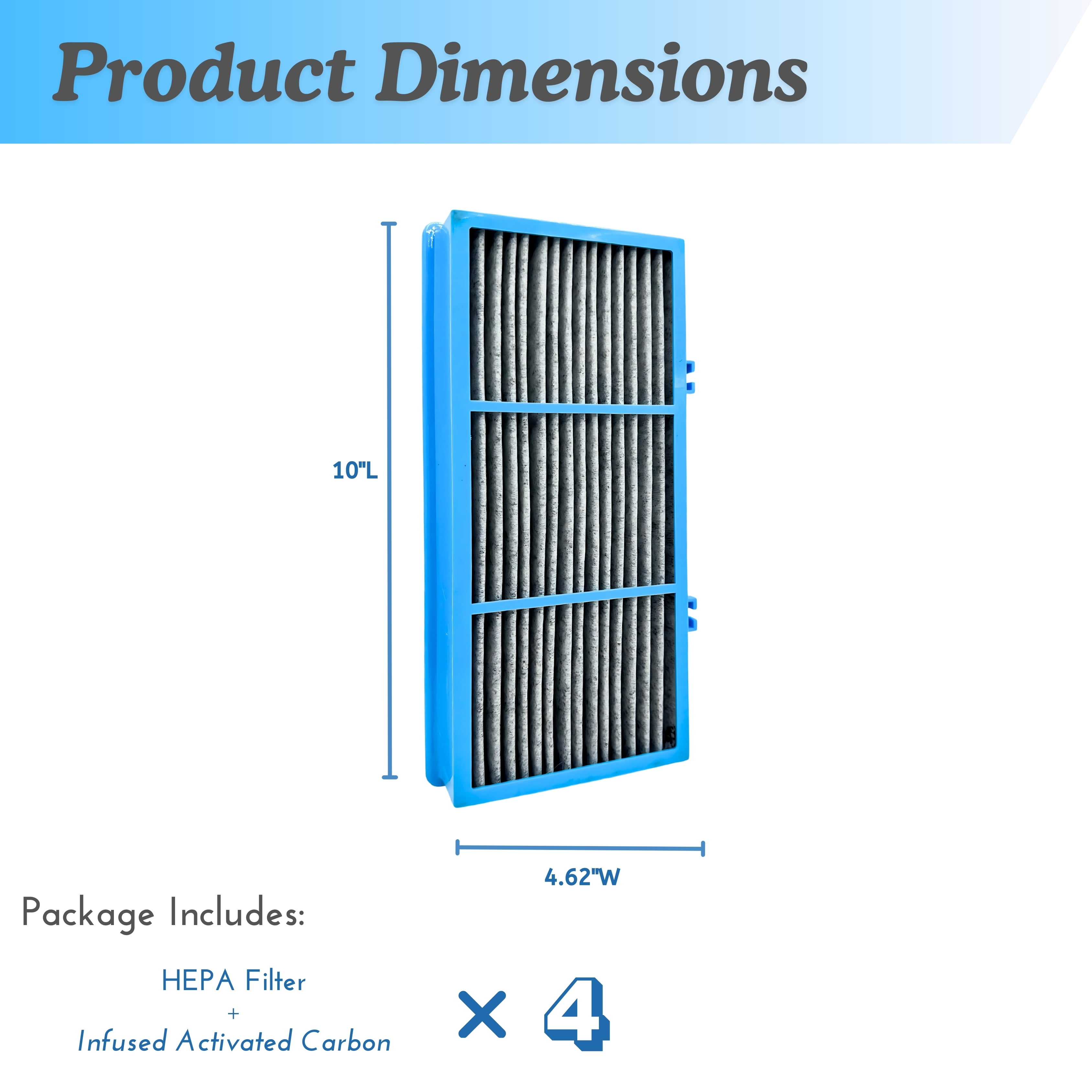 AER1 HEPA + Infused Activated Carbon Filter Replacement Compatible with Holmes AER1 HAPF30AT Air Purifier Remove Smoke 4 Packs