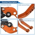 thumbnail image 4 of Unique Bargains Short Brake Clutch Levers for Aprilia SL1000 2000-2004 Adjustable Motorcycle Handlebar Brake Lever T6 6061 Aluminum Alloy Orange Handle Black End, 4 of 7