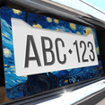 thumbnail image 6 of 1 Pcs The Starry Night License Plate Frame, License Plate Cover for Car Decorative Parts, Aluminum License Plate Bracket Holder Rust-Proof Weather-Proof for US Standard Car, 6 of 9