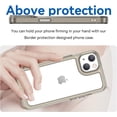 thumbnail image 2 of Case for iPhone 14 Plus Case Slim Dropproof [Defend from Drop/Scratch/Slip/Fingerprint] Clear Acrylic Hard Back Soft TPU Bumper Hybrid Phone Cover for iPhone 14 Plus-Crystal Black, 2 of 14