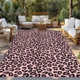 thumbnail image 2 of Pink Black Outdoor Rug for Patio/Deck/Porch, Non-Slip Large Area Rug 3 x 5 Ft, Elegant Modern Abstract Art Luxury Indoor Outdoor Rugs Washable Area Rugs, Reversible Camping Rug Carpet Runner, 2 of 8