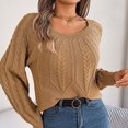 thumbnail image 2 of Chandail-Over Uni pour Femmes Manches Longues Décontracté Tricoté Doux Confortable Hiver Chaud Col Roulé, 2 of 5