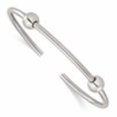 thumbnail image 2 of Auriga Fine Jewelry 925 Sterling Silver Polished Includes 2 Stopper Beads Bangle for Women, 2 of 6