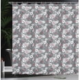 thumbnail image 3 of Ambesonne Floral Shower Curtain, Blooming Spring Nature, 69"Wx70"L, Pale Grey Vermilion Grey, 3 of 4