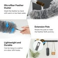 thumbnail image 6 of Microfiber Duster with Extension Pole(Stainless Steel) - Extra Long 31'' to 108'',With Bendable Head,Extendable Duster for Cleaning High Ceiling Fan,Interior Roof,Cobweb,Gap Dust Wet or Dry, 6 of 8