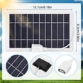 thumbnail image 2 of 5V 5W USB Solar Panel Charger Portable Monocrystalline Silicon Solar Panel Weather-Resistant Solar Charger for Cell Phone, Camera, USB Fans, Perfect for Camping, Hiking, Outdoor Travel (White, 1 PCS), 2 of 7