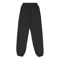 thumbnail image 5 of Tumotour Sweatpants For Women 2024 Trendy Baggy High Waisted Casual Trousers Straight Wide Leg Sweatpants Solid Color Loose Trousers, 5 of 7