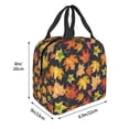 thumbnail image 3 of Pofeuu Colorful Maple Leaves Print Lunch Bag Lunch Box Insulated Lunch Bag Adult Lunch Box for Men and Women, 3 of 8