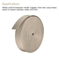 thumbnail image 4 of Flat Nylon Webbing Strap 1.5 Inch 25 Yards Champagne for Backpack, Luggage-rack, 4 of 6