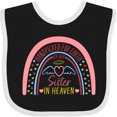 thumbnail image 3 of Inktastic Handpicked for Earth by My Sister in Heaven Rainbow Boys or Girls Baby Bib, 3 of 4