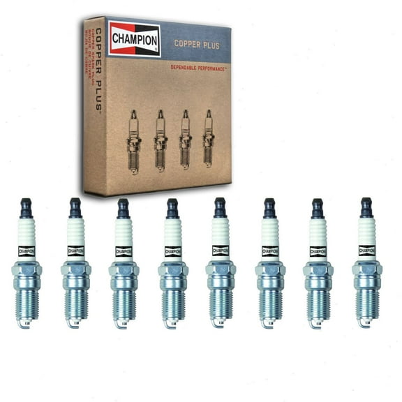 8 pc Champion Copper Plus Spark Plugs compatible with Chevrolet Silverado 2500 HD 6.0L V8 2001-2019