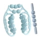 thumbnail image 2 of Rodillos de masaje Masajeadores de piernas 21 y manuales Rodillos musculares ligeros Circulares Azul, 2 of 9