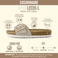 thumbnail image 2 of Cushionaire Leeds 100% Genuine Leather Suede Womens Sandals, Comfortable Slides for Women with Adjustable Statement Buckle, 2 of 21