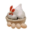 thumbnail image 2 of Almencla Simulation Hen Model Ornament Artificial Feather Prop for Kitchen Home Store white, 2 of 8