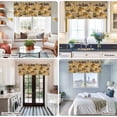thumbnail image 5 of Construction Truck Farmhouse Short Window Curtain Valances, Cartoon Grips and Bulldozers Turmeric Rod Pocket Kitchen Valances for Living Room Bedroom Bathroom Cafe 60" x 18", 5 of 8