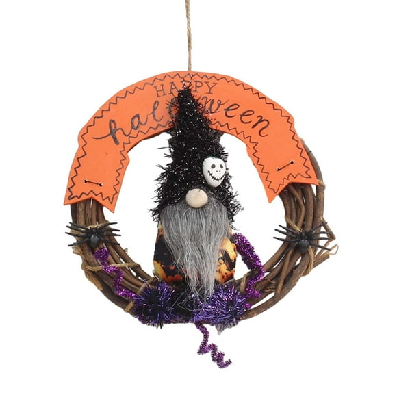 Corona de Halloween Decoración Corona de Halloween para puerta delantera para fiesta interior Estilo A BLESIY corona de halloween