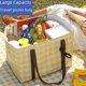 thumbnail image 4 of Bolsa de picnic de gran capacidad, bolsa para acampar al aire libre con aislamiento, bolsa para el almuerzo, bolsa para el almuerzo fresca con papel de aluminio grueso, bolsa para el almuerzo portátil, 4 of 5