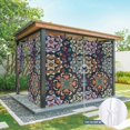 thumbnail image 6 of Vintage Flower Outdoor Curtains for Patio Waterproof,Windproof Privacy Curtains with Weighted Bottom,Boho Abstract Colorful Ethnic Floral Outside Drapes for Picnic Garage Yard Cabana 54"x84" 2 Panel, 6 of 8