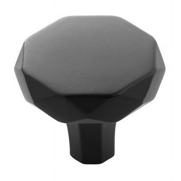 Belwith  1.25 in. dia. Cabinet Knobs for Kitchen, Matte Black