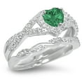thumbnail image 3 of LaRaso Co His Her Wedding Set Couples Rings Green Black Silver Titanium 6 10, 3 of 5