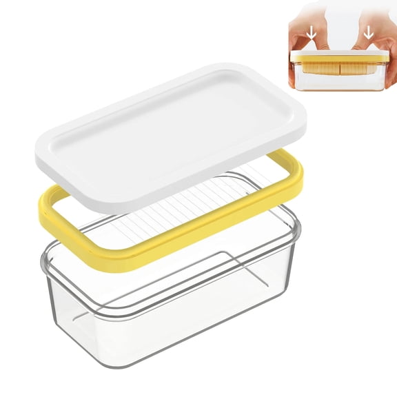 Generic Butter Slicer and Storage Container with Lid, Mold for Homemade Butter, Easy Cut 4oz Sticks, 6.7 x 3.9 x 2.75 in
