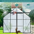 thumbnail image 4 of 8x10 FT Greenhouse for Outdoors, Heavy Duty Polycarbonate Greenhouse with Roof Vent and Sliding Door, Aluminum Large Walk-in Greenhouse for Outside Garden Backyard, Black, 4 of 6