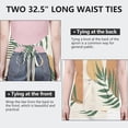 thumbnail image 6 of Orange Boho Geometric and Plant Pattern Apron-Garden Aprons for Women with Pockets-Cotton Linen Waterproof Kitchen Cooking Gardening Aprons Adjustable for Kitchen,Cooking,BBQ and Salon 33x27 Inch, 6 of 7