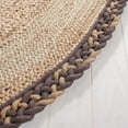 thumbnail image 3 of SAFAVIEH Natural Fiber Joshua Bordered Area Rug, Natural/Brown, 7' x 9' Oval, 3 of 8