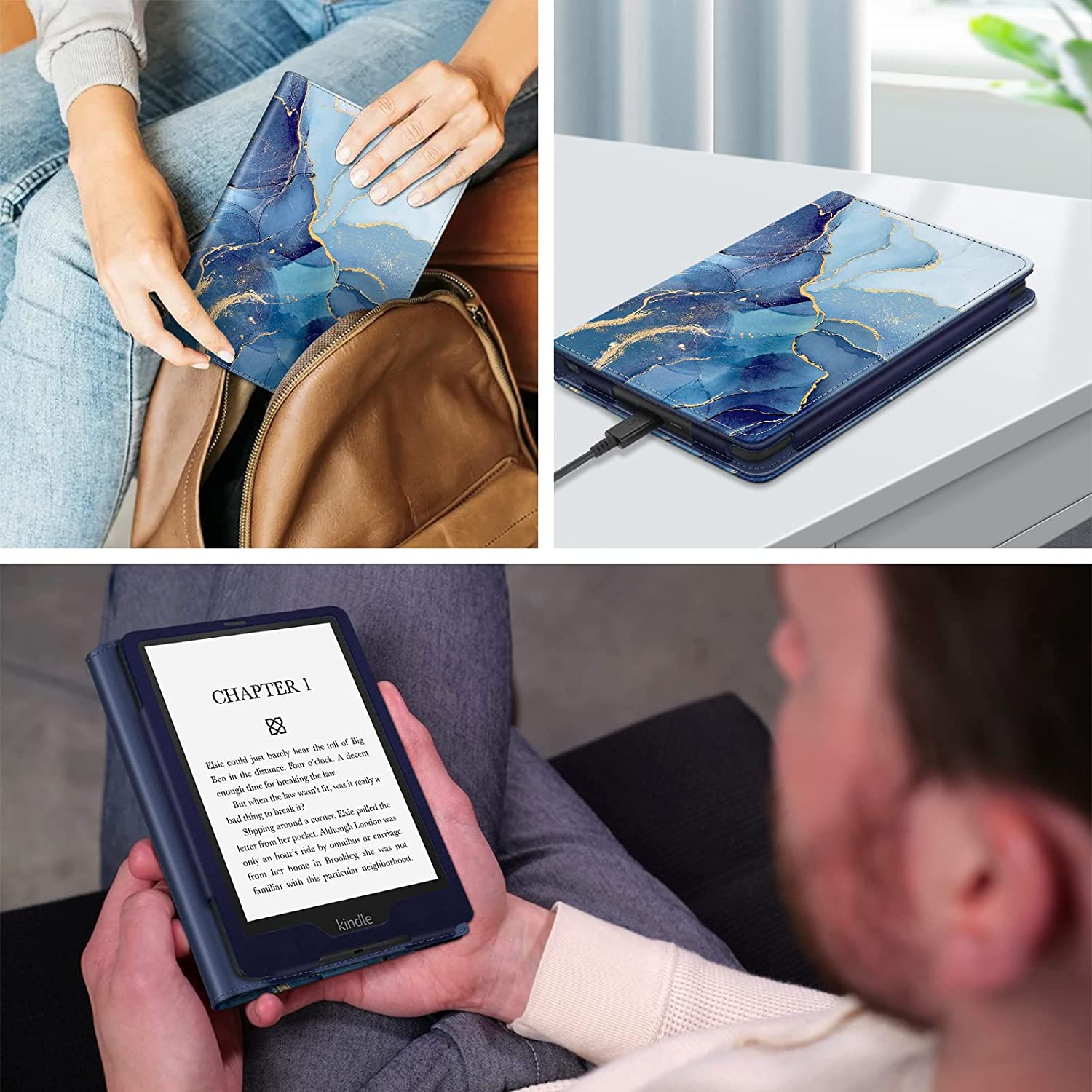 Kindle Paperwhite Waterproof CoBak Kindle Paperwhite Case For 12th Gen 2024 & Signature Edition - PU Leather Cover With Auto Wake/Sleep Kindle Colorsoft Signature Edition