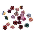 thumbnail image 1 of 20 piezas de arcilla de colores con forma de flor y agujero cruzado de 1 mm para hacer joyas DIY, 1 of 9