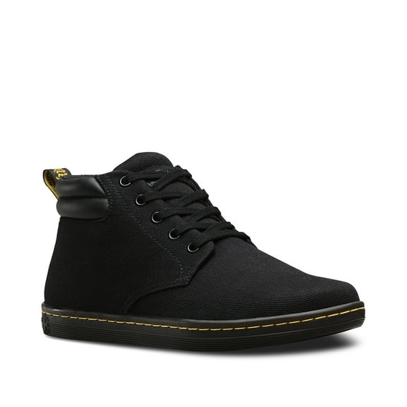 Dr. Martens Men's Maleke Padded Collar Casual Boots Black Canvas Rubber 7 M UK 8 M US