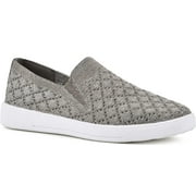 WHITE MOUNTAIN Shoes Utopia Slip-on Sneaker 9.5 Silver/Fabric
