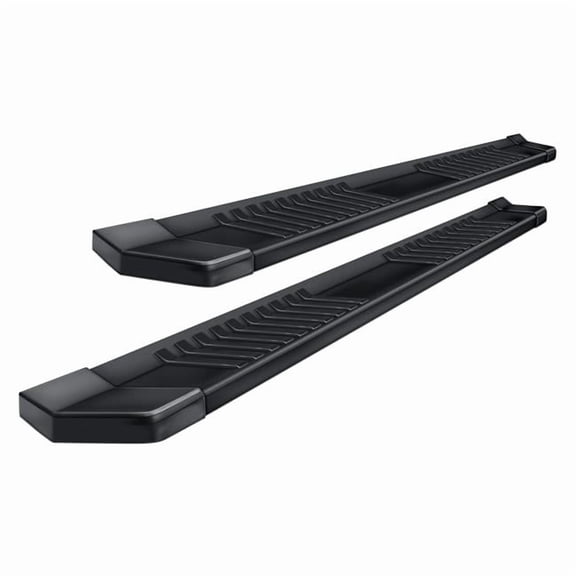17010052BT Aluminum Running Boards - Black - 6 in. - Pair - Slip-Resistant Treads