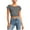 Dark Gray, variant on Diufon Backless Tops for Women Short Sleeve Crewneck Open Back Cropped Top Going Out Athletic Basic Tee Shirts