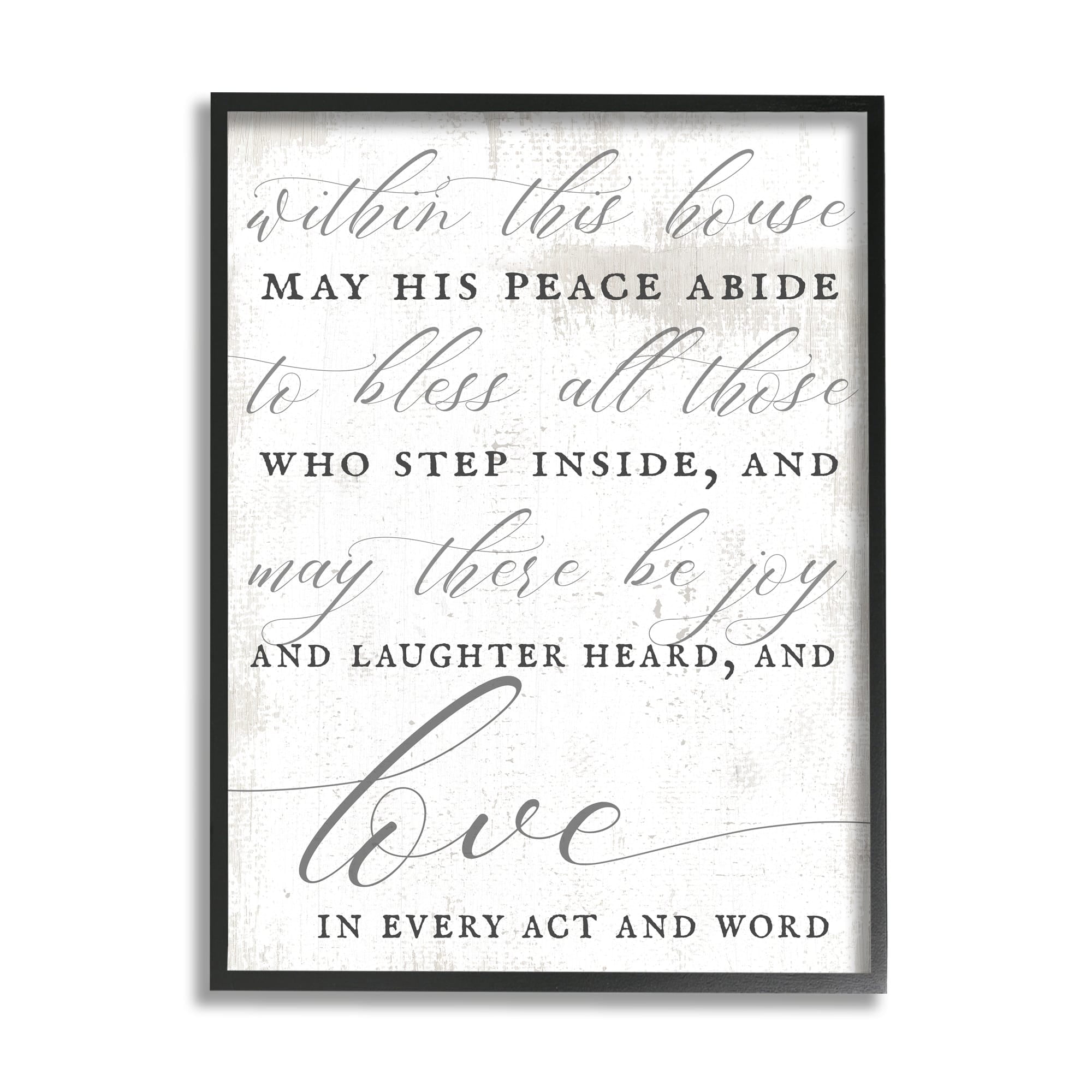 Stupell Industries Love in Every Act and Word Family Greeting, 16 x 20, Design by Daphne Polselli