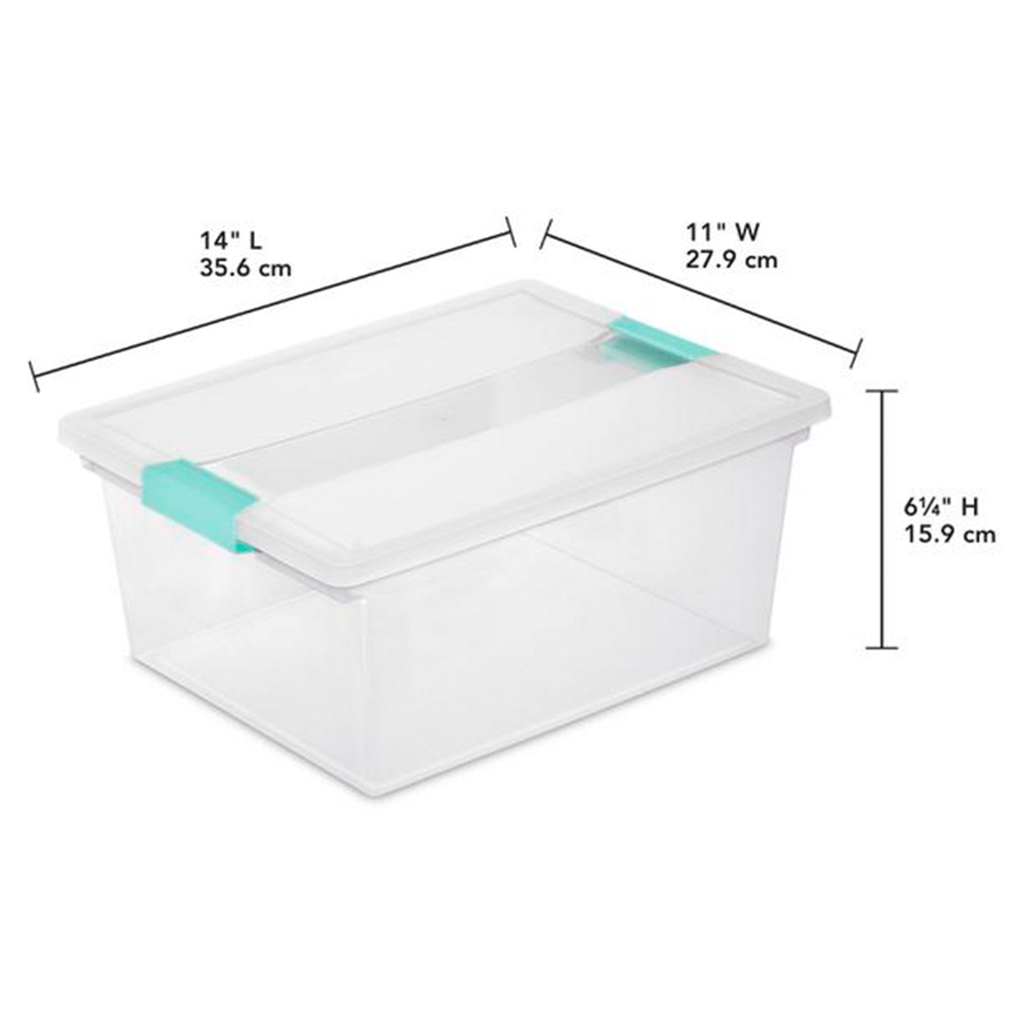 Sosody 70L Large Plastic Storage Box, Clear Latching Bin with Lid and  Wheels, 4 Packs
