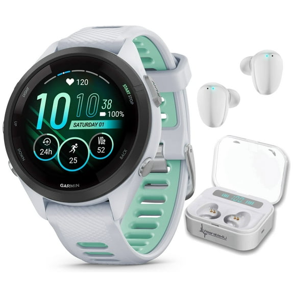Reloj inteligente portátil 4U Garmin Forerunner 265S Music 42 mm blanco