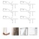 thumbnail image 2 of 40 piezas de clips para cortinas, pasadores de plástico para cortinas, clips para bisagras y pestillos, accesorio, 2 of 6